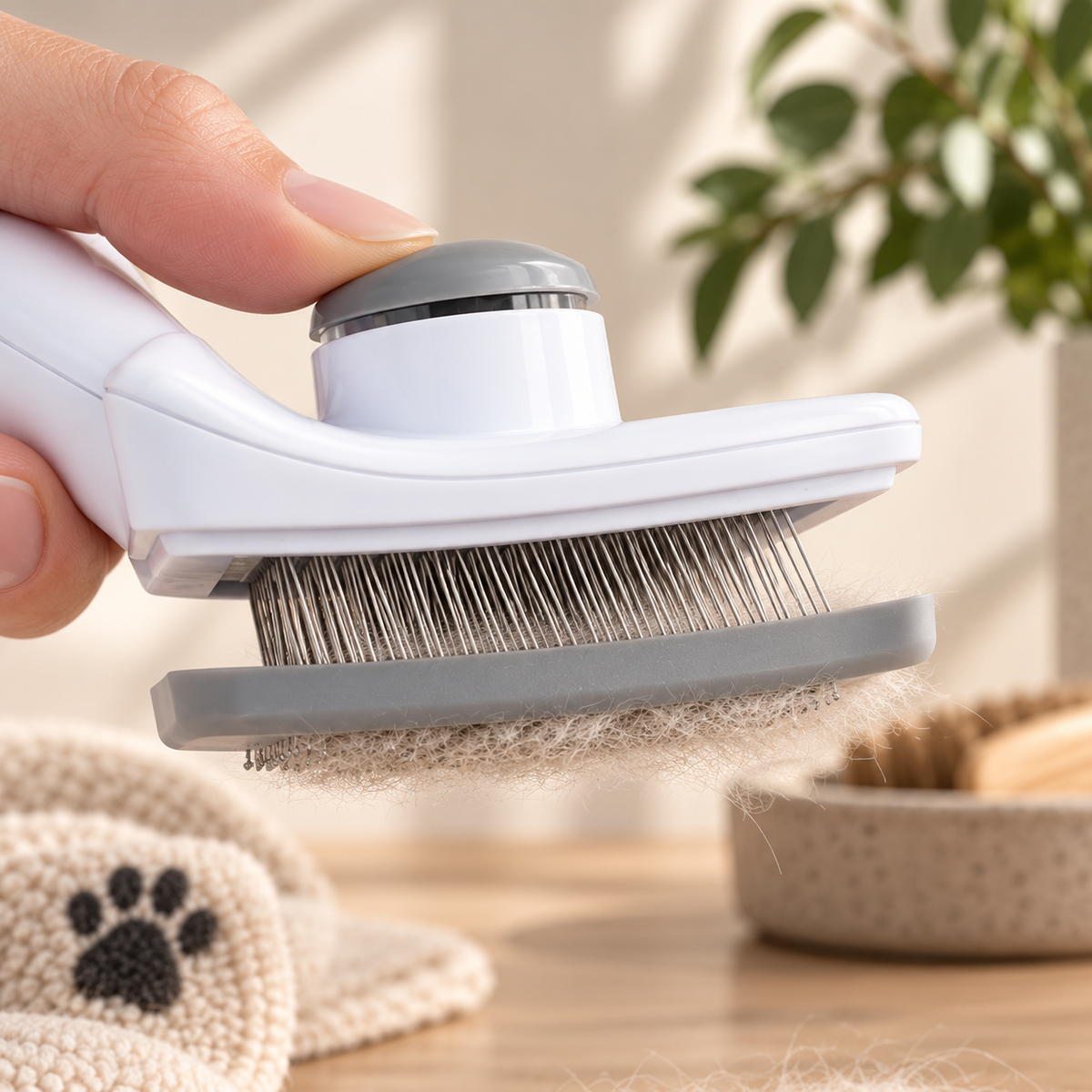 The Self-Cleaning Grooming Brush